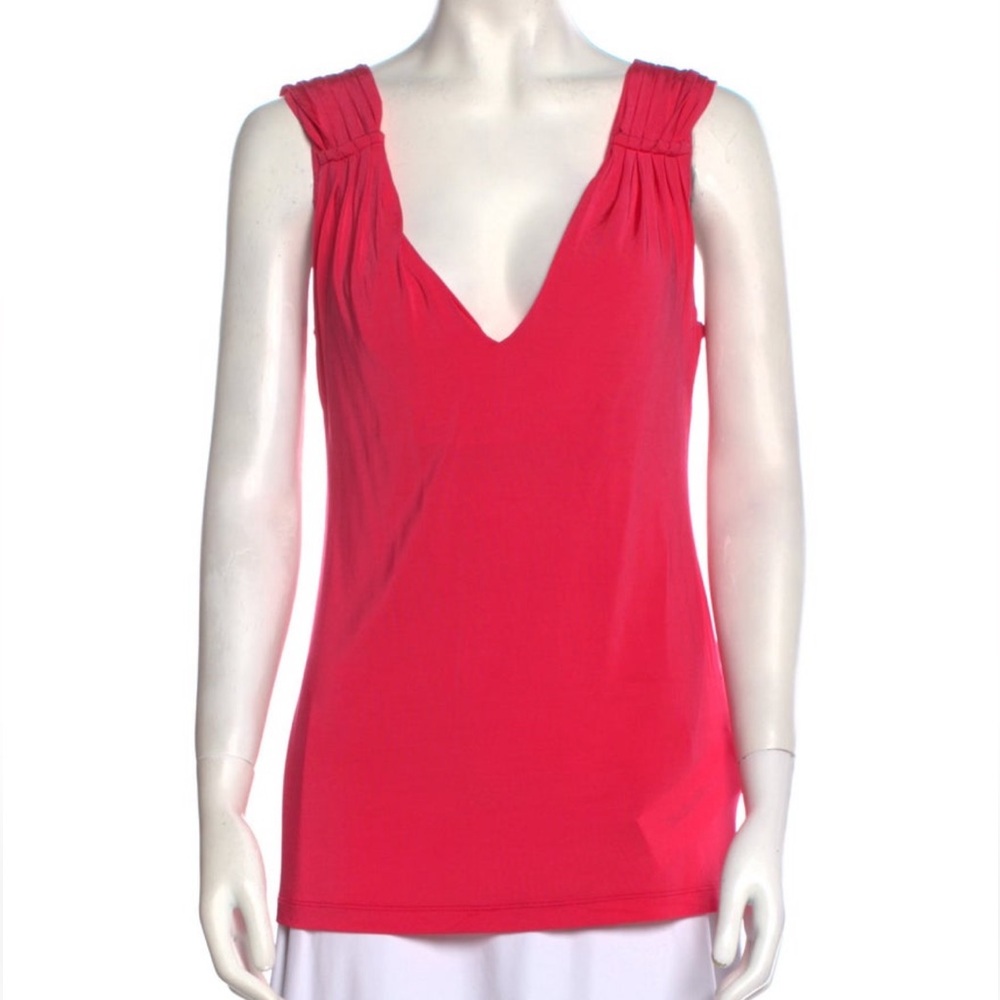 Roberto Cavalli Pink  V Neck Stretch Top size IT 44